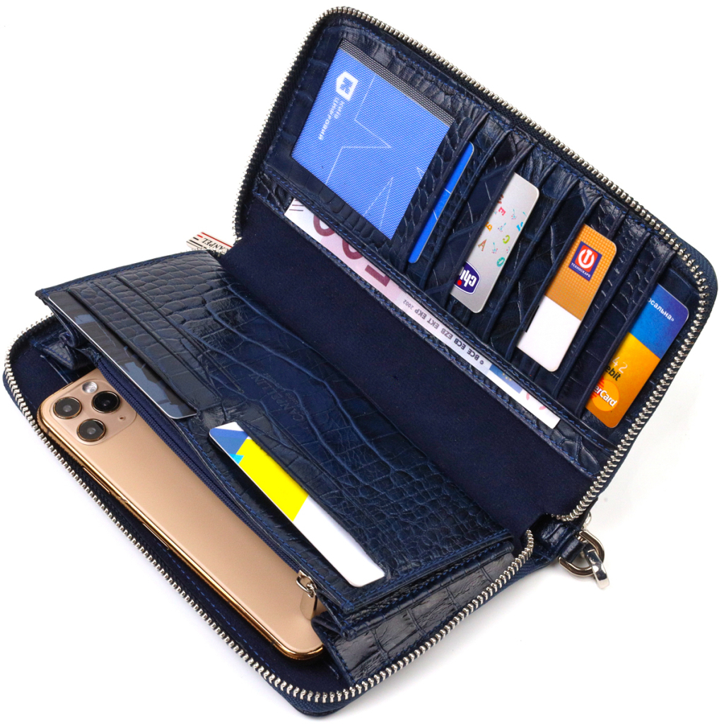 Гаманець Canpellini З натуральної шкіри Синій (21922) - зображення 6