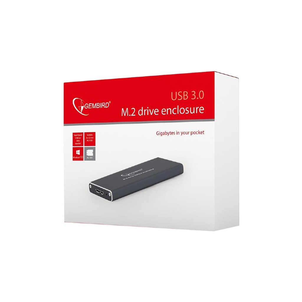 Кишеня зовнішня Gembird M.2 (NGFF), USB3.0, черный (EE2280-U3C-01) - зображення 5