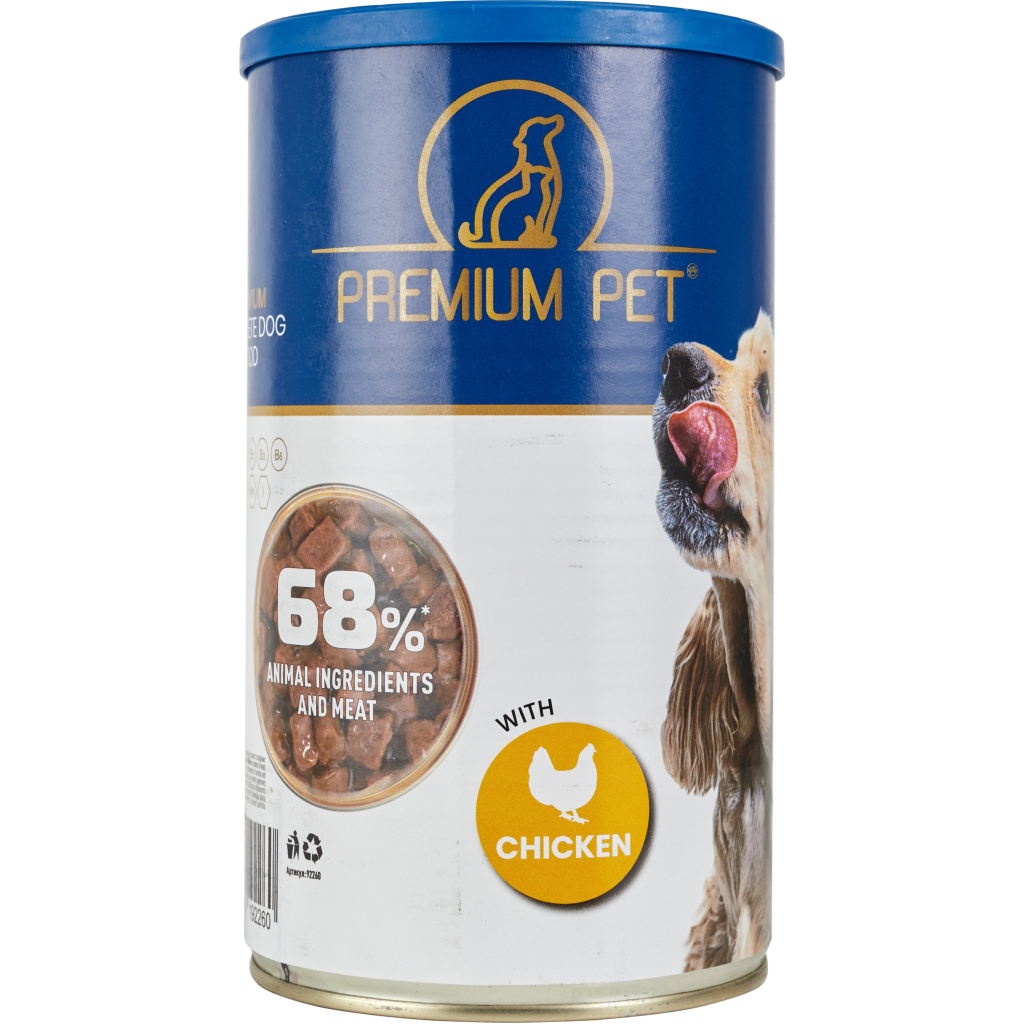 Консерви для собак PREMIUM PET Шматочки в соусі з куркою 1.240 г (4820255192260) - зображення 2