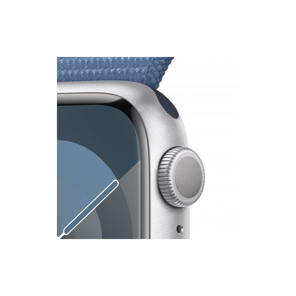 Смарт-годинник Apple Watch Series 9 GPS 41mm Silver Aluminium Case with Winter Blue Sport Loop (MR923QP/A) - зображення 3