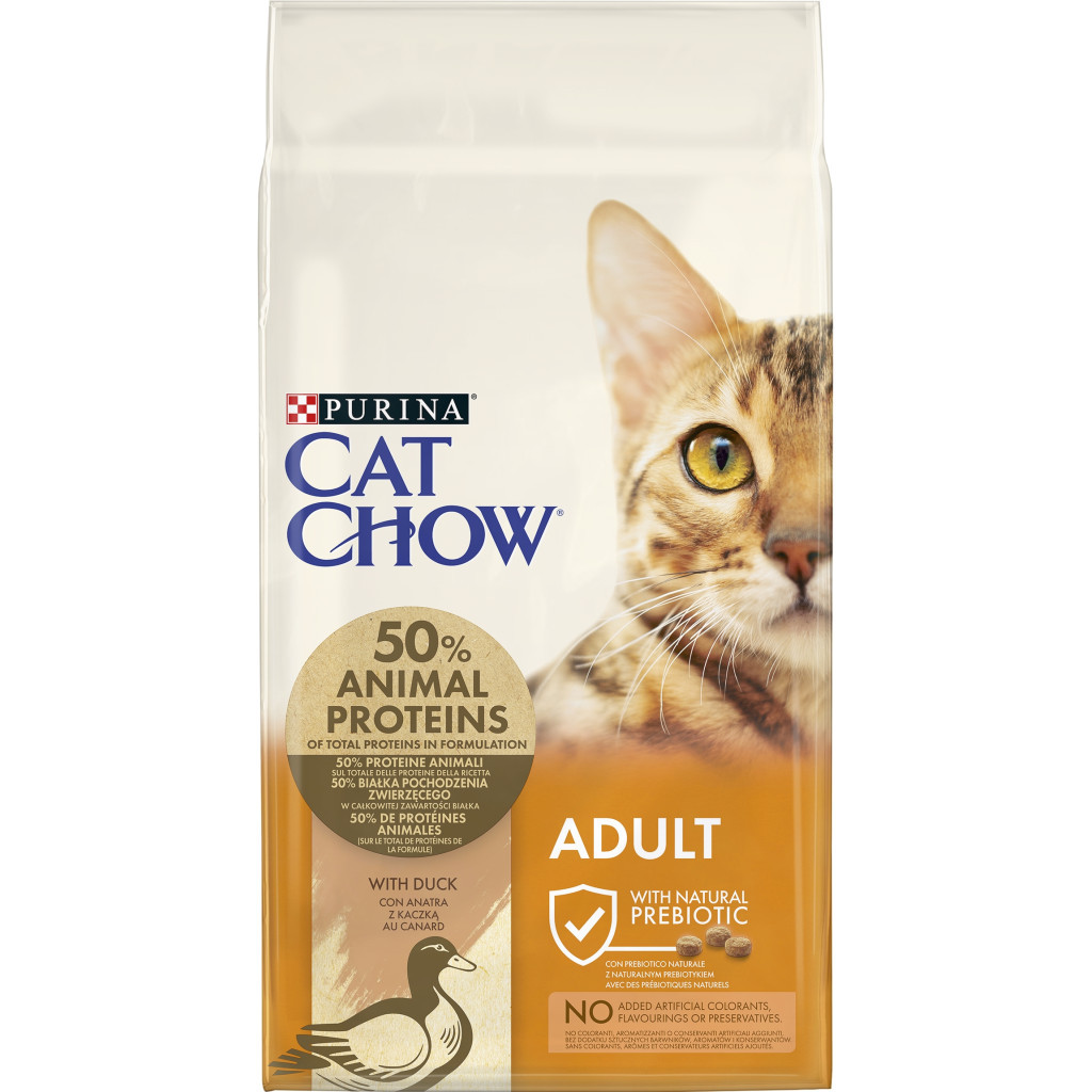 Сухий корм для кішок Purina Cat Chow Adult з качкою 15 кг (7613035394889) - зображення 1