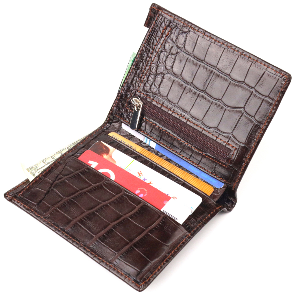 Портмоне Canpellini З натуральної шкіри Коричневе (21496) - зображення 6