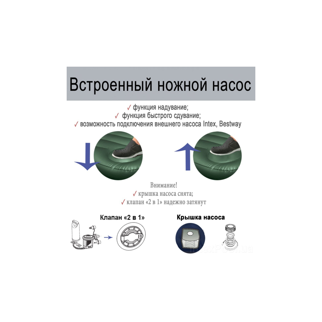 Матрац надувний Intex 64763 - зображення 4