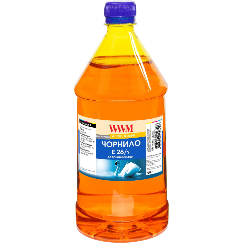Чорнило WWM Epson XP-600/XP-605/XP-700 1000г Yellow (E26/Y-4) - зображення 1