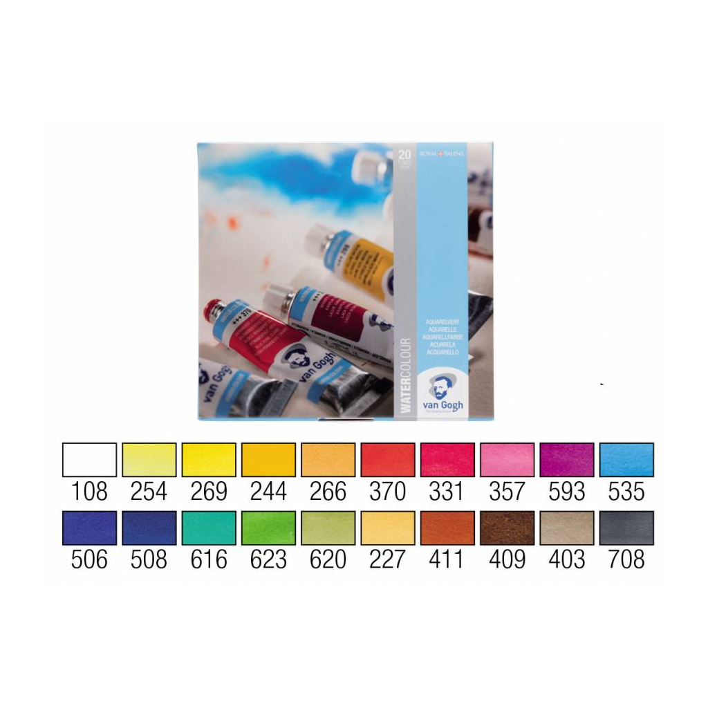 Акварельні фарби Royal Talens Van Gogh 20 кольорів по 10 мл (8712079422851) - зображення 2