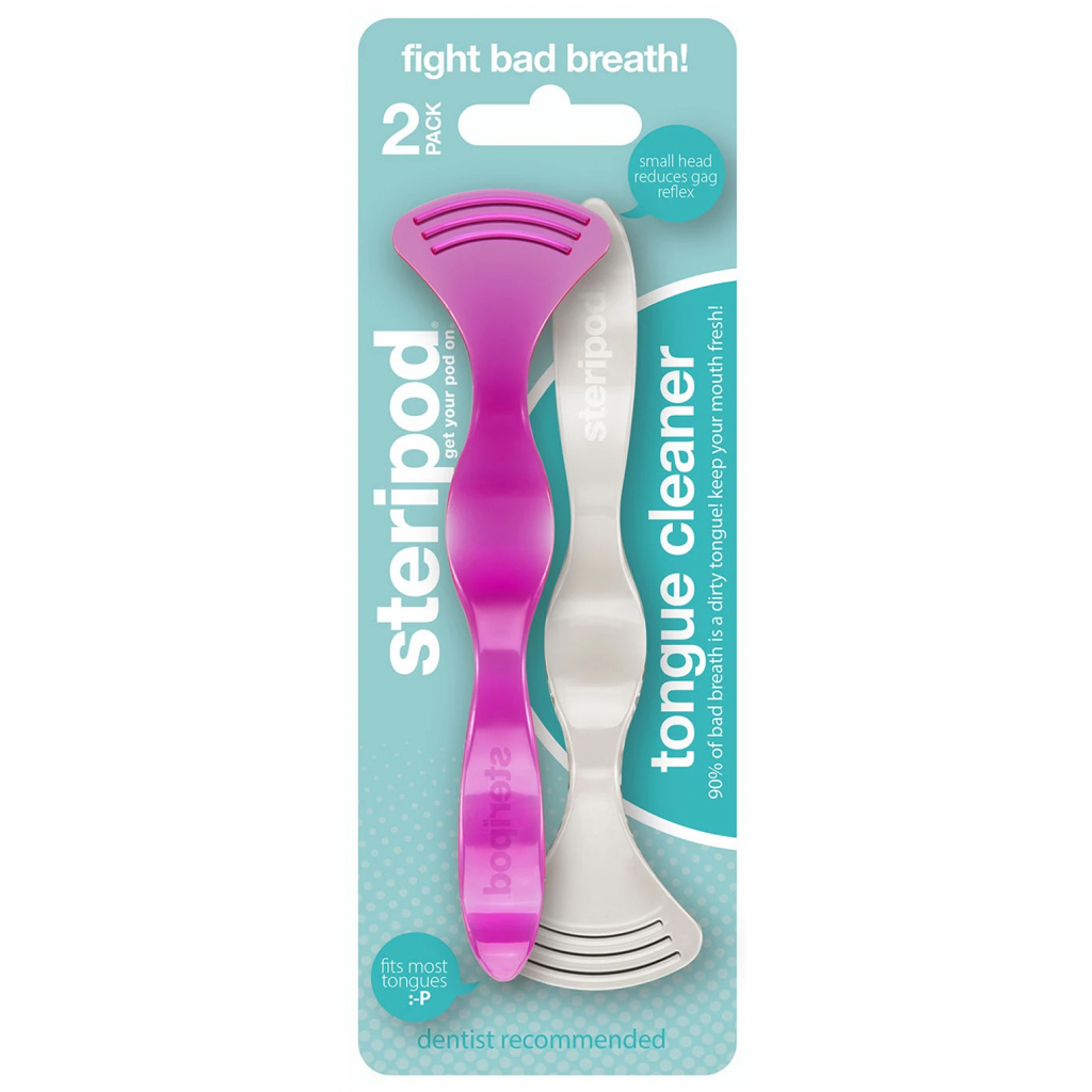 Очищувач язика Steripod рожевий + перлинний 2 шт. (754349952505) - изображение 1