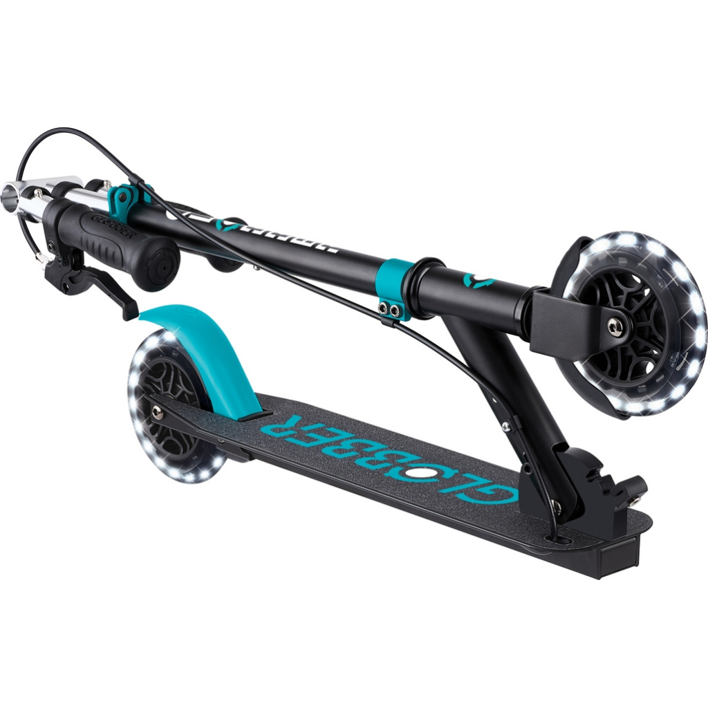 Самокат Globber Flow Element Junior Lights LED, чорно-бірюзовий (729-105) - зображення 10