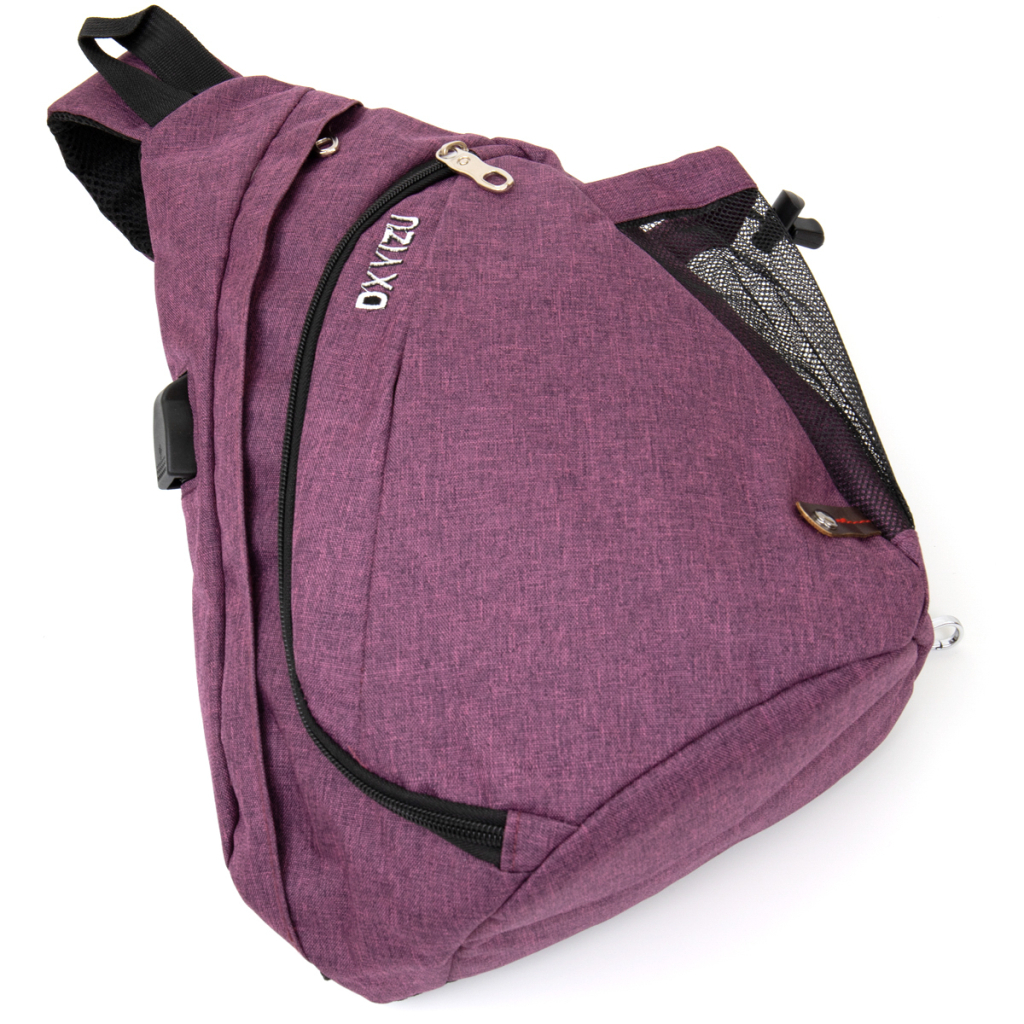 Сумка Vintage Унісекс через плече смарт текстильна Малинова (20552) - зображення 5