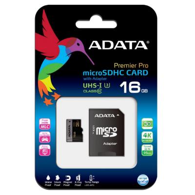 Карта пам'яті ADATA 16GB microSD class 10 UHS-I U3 (AUSDH16GUI3CL10-R) - зображення 3