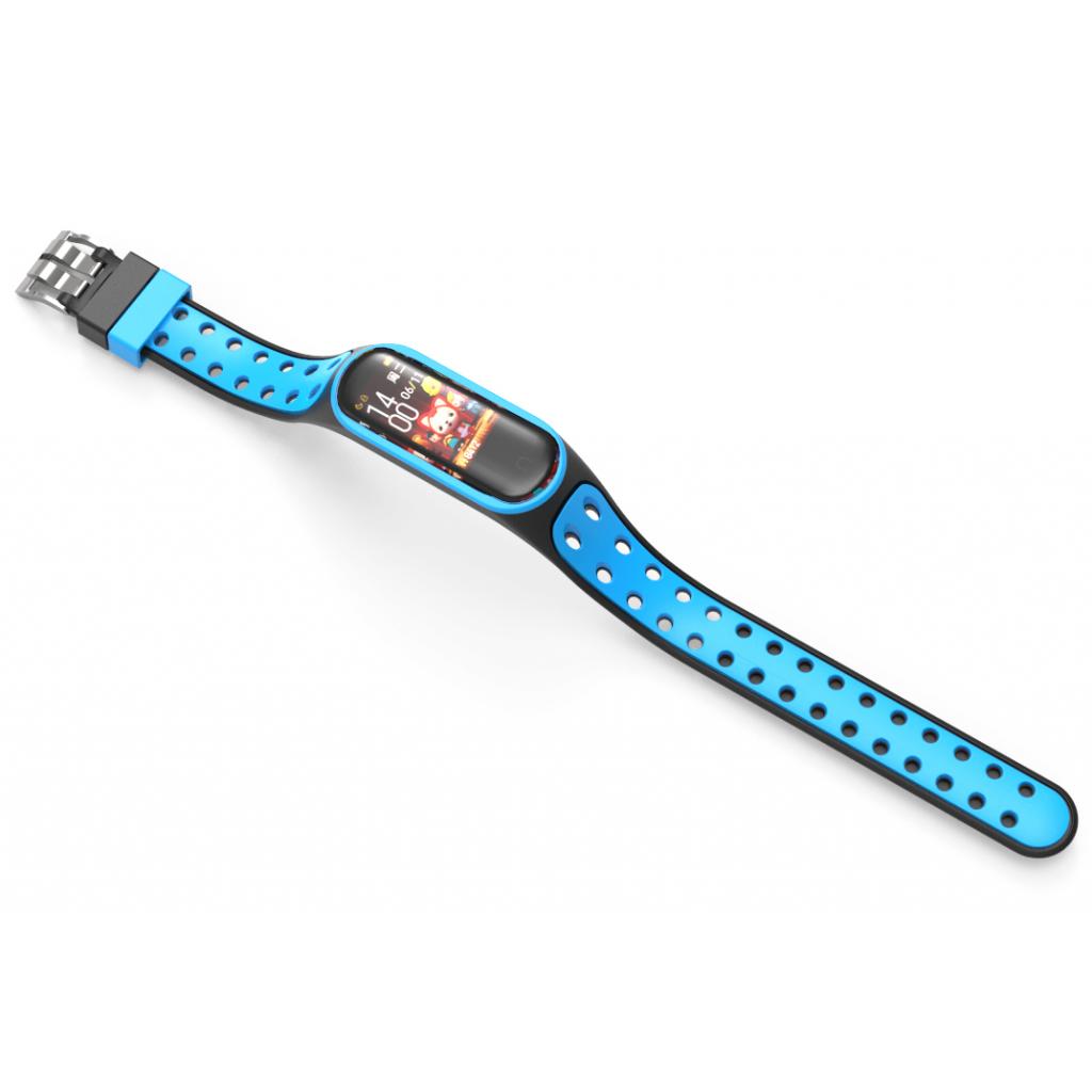 Ремінець до фітнес браслета BeCover Colour Style для Xiaomi Mi Smart Band 5 Black-Blue (705154) - зображення 2
