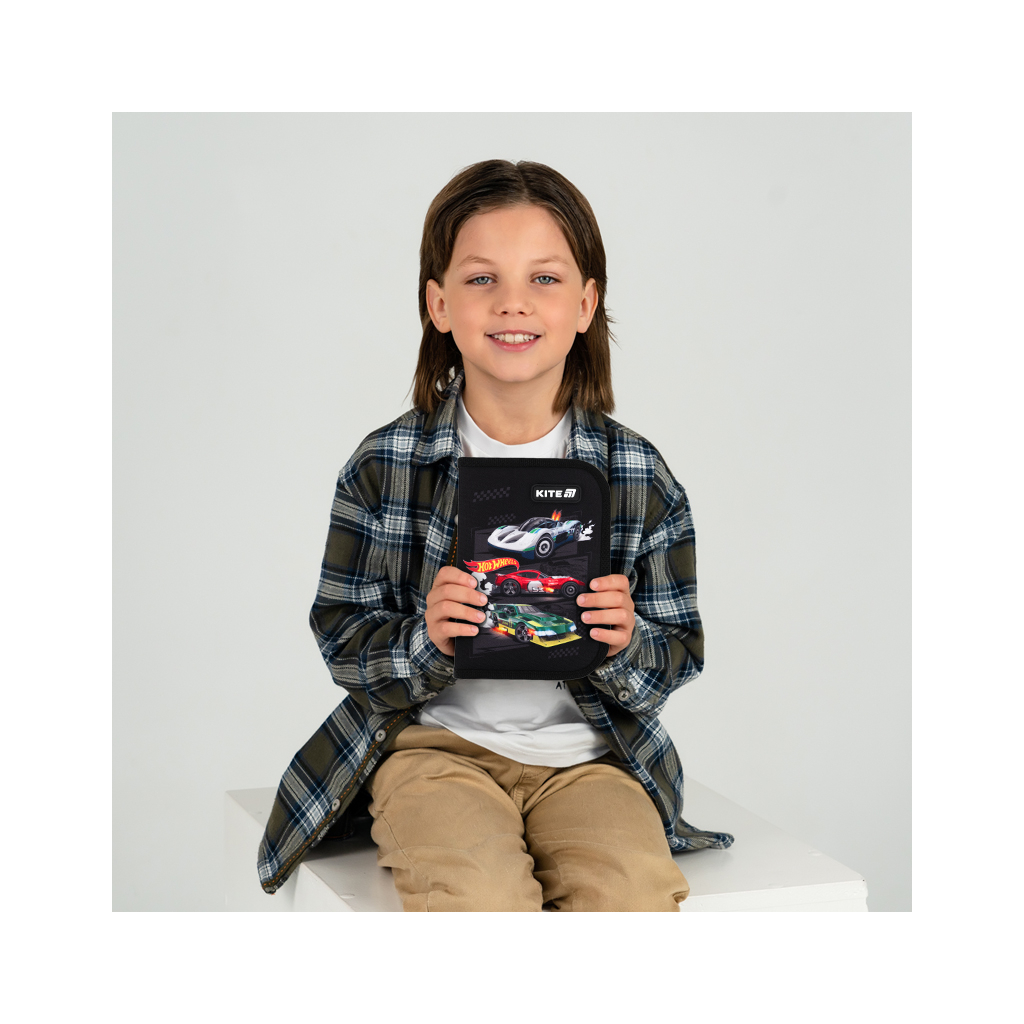 Пенал Kite 622-1 Hot Wheels 1 відділення, 2 відворот (HW25-622-1) - зображення 7