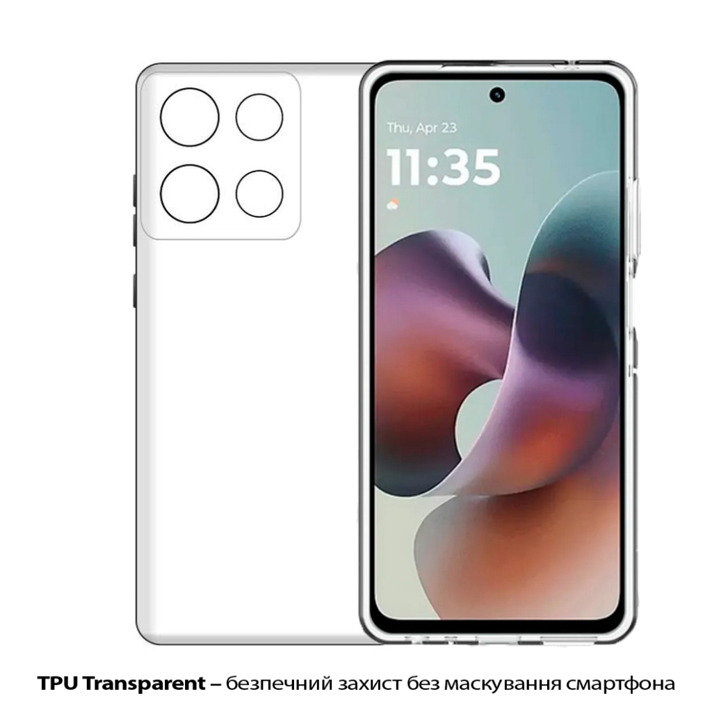 Чохол до мобільного телефона BeCover Silicone Motorola Moto G56 Transparent (713767) - зображення 3