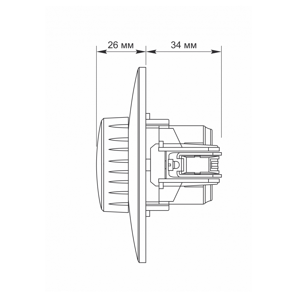 Світлорегулятор Videx BINERA LED 200Вт кремовий (VF-BNDML200-CR) - изображение 6