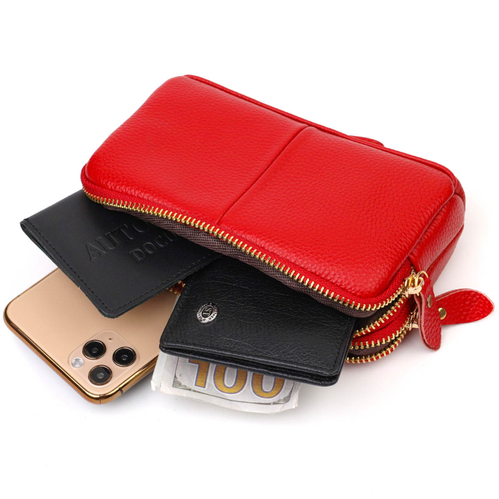 Сумка Vintage З натуральної шкіри Червона (22090) - зображення 8