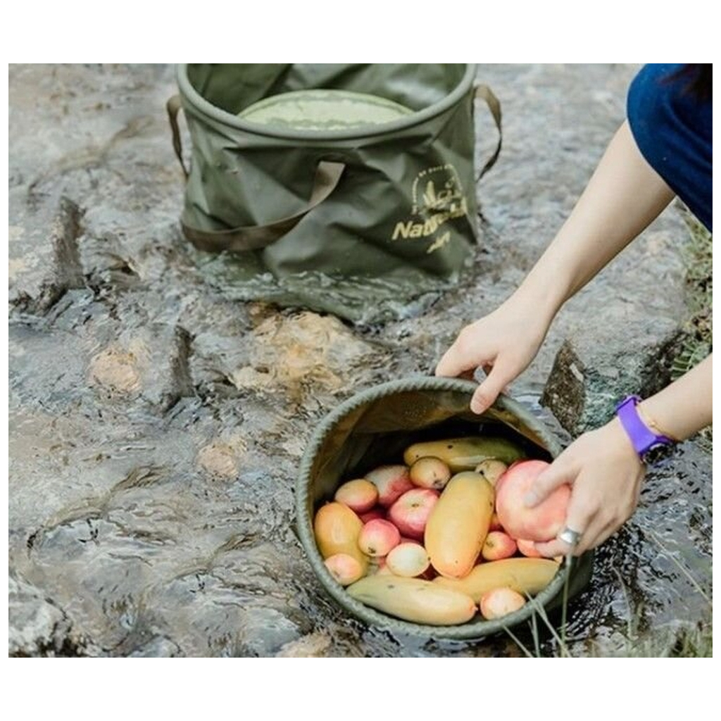 Відро складне Naturehike ПВХ NH20SJ040 20 л зелене (6927595764640) - зображення 2