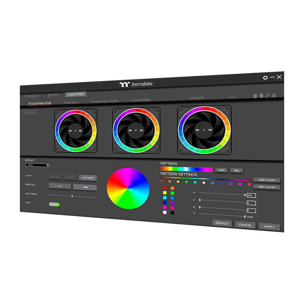 Кулер до корпусу ThermalTake TOUGHFAN 12 RGB Radiator Fan 3Pack (CL-F135-PL12SW-A) - зображення 6