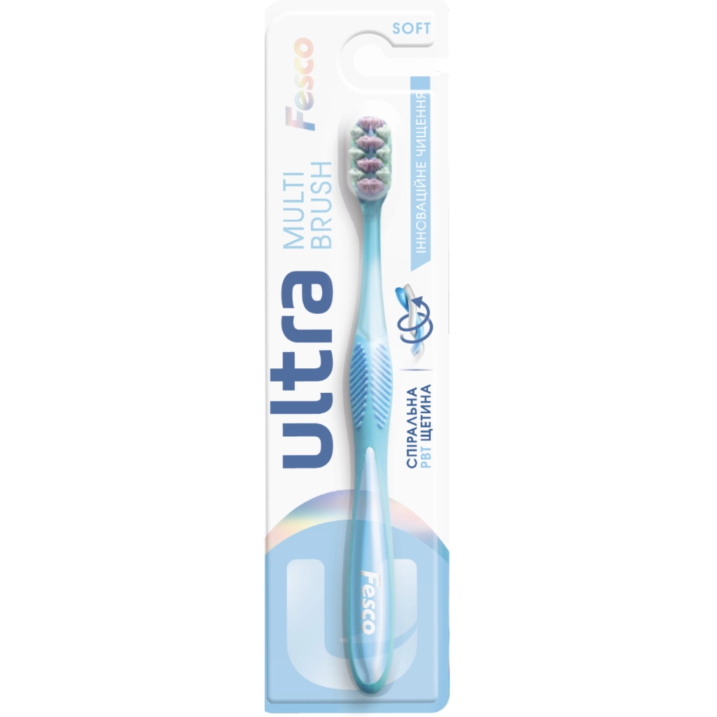 Зубна щітка Fesco Ultra Multi Brush Soft Блакитна (4820204702083) - зображення 1