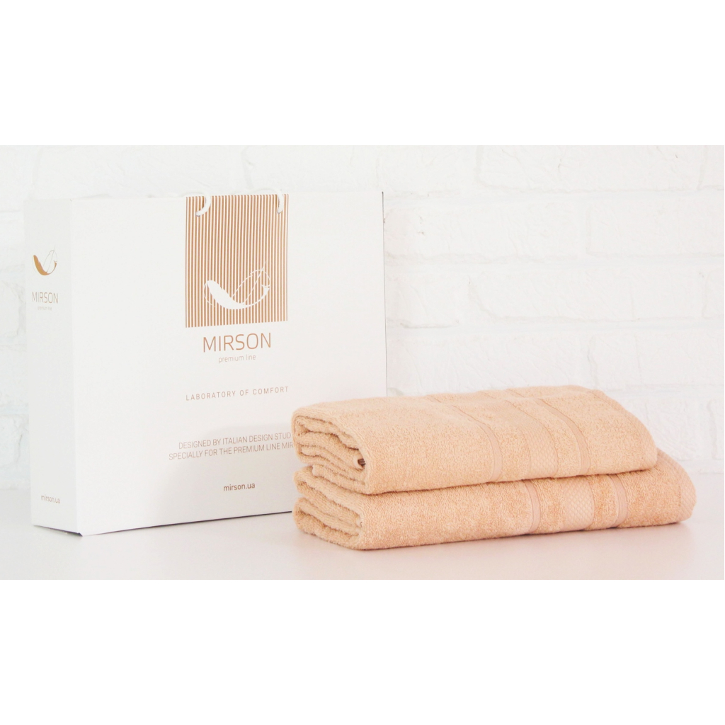 Рушник MirSon набір банних 5075 Elite SoftNess Ivory 50х90, 70х140 (2200003183139) - зображення 1