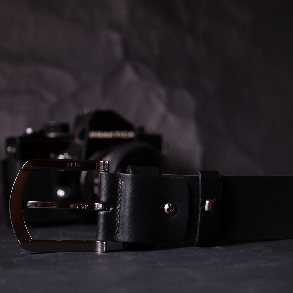 Ремінь Grande Pelle Під джинси з натуральної шкіри Чорний (11686) - зображення 9