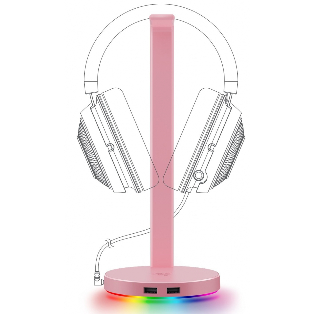 Підставка для гарнітури Razer Base Station V2 Chroma Quartz (RC21-01510200-R3M1) - зображення 5