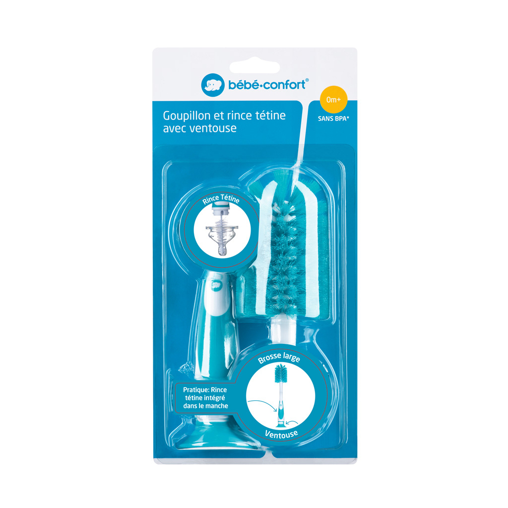 Щіточка для миття пляшечок Bebe Confort 2 в 1 на присосці (3102201830) - picture 4
