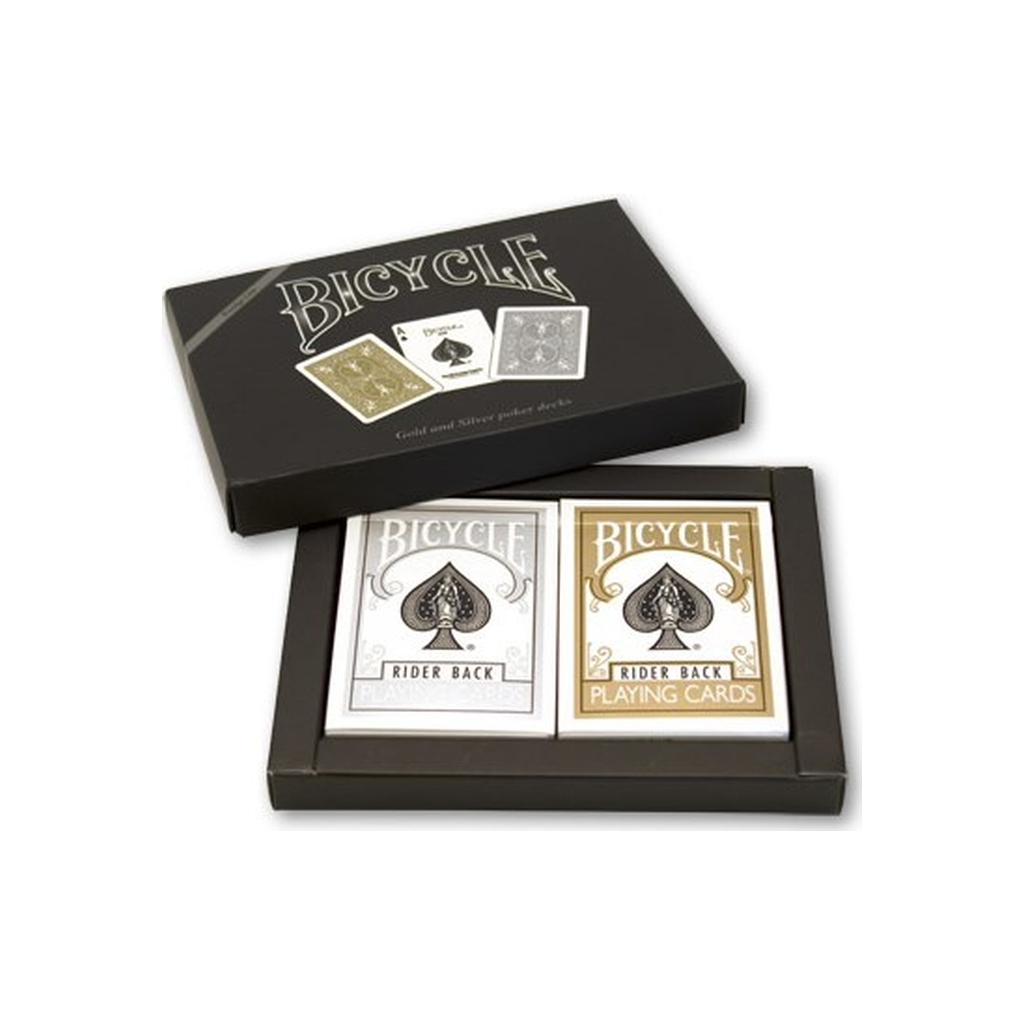 Гральні карти Bicycle Prestige (gold + silver) (2 колоды) (PC_BPLS2) - зображення 2