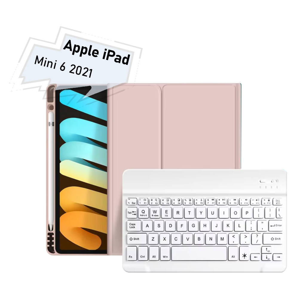 Чохол до планшета BeCover with keyboard Apple iPad Mini 6 2021 Pink (712990) - зображення 1