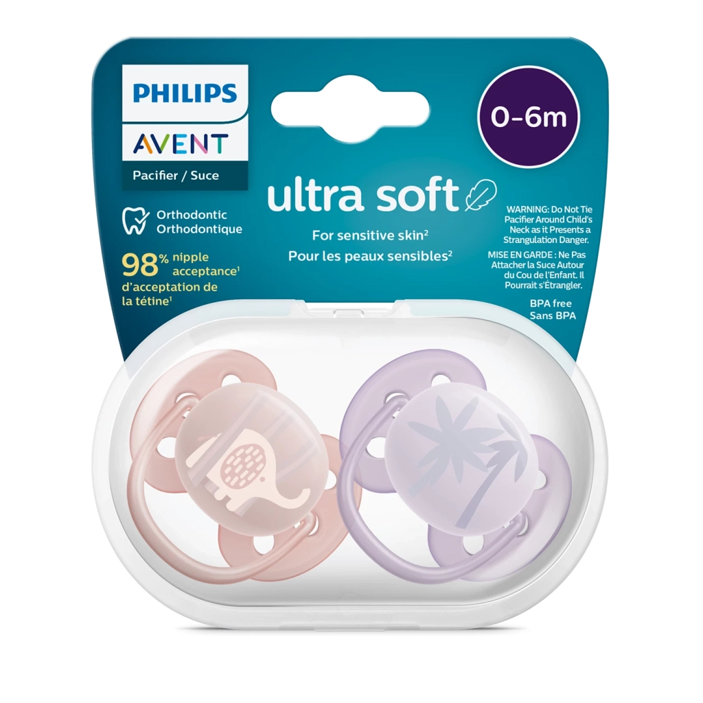 Пустушка Philips AVENT Ultra Soft ультрам'яка 0-6 міс. 2 шт (SCF091/09) - зображення 3