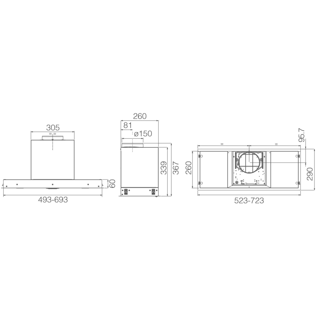 Витяжка кухонна Elica HIDDEN ADVANCE PLUS IX/A/52 - изображение 5