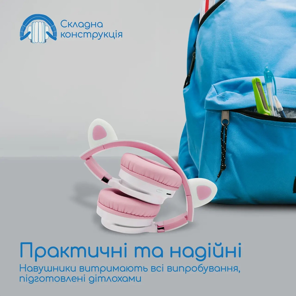 Навушники Promate Panda Bubblegum (panda.bubblegum) - зображення 7