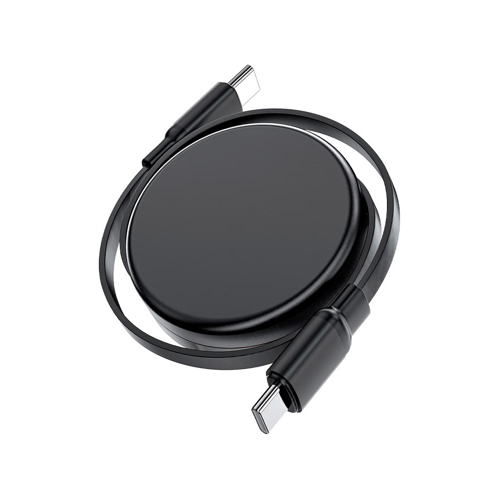 Дата кабель USB-C to USB-C 0.8m 60W dual retraction C13-03 Black Acefast (6974316280132) - зображення 5