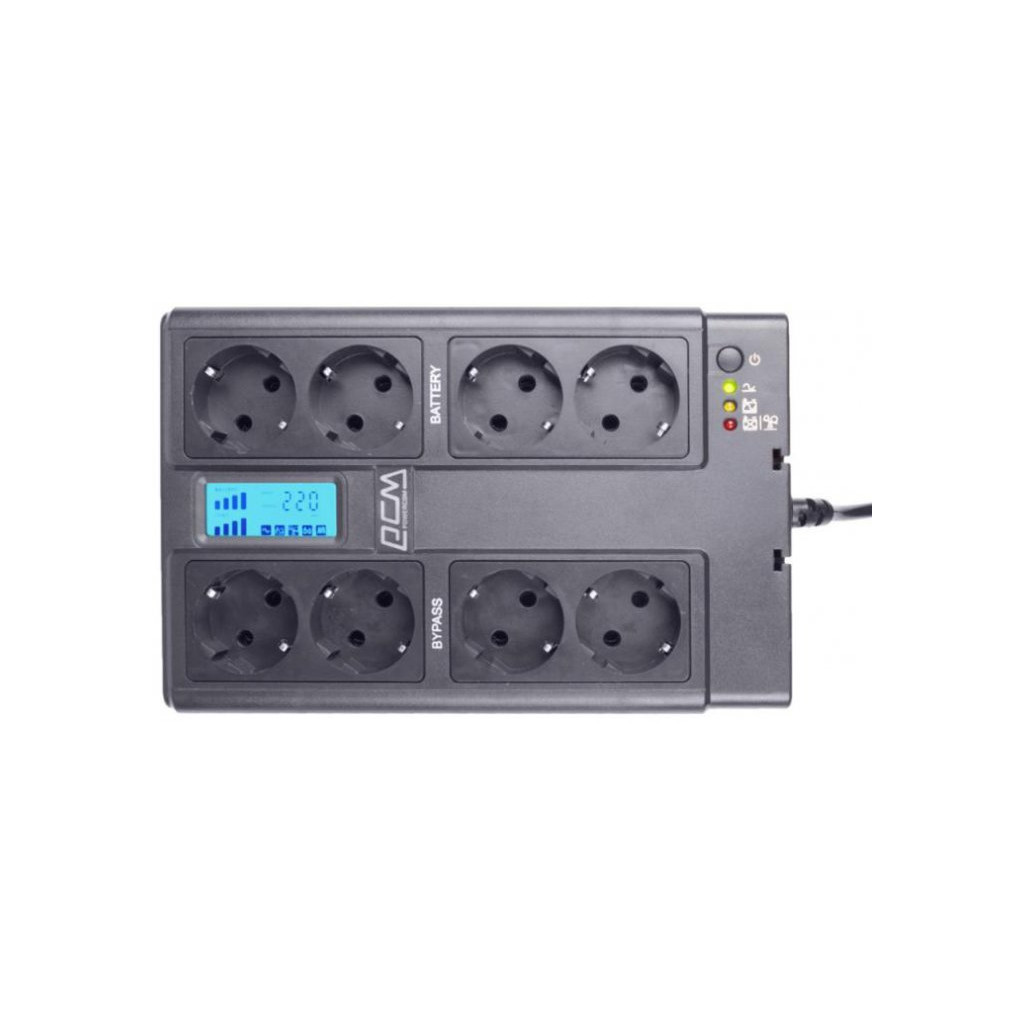 Пристрій безперебійного живлення Powercom CUB-850N LCD - зображення 3