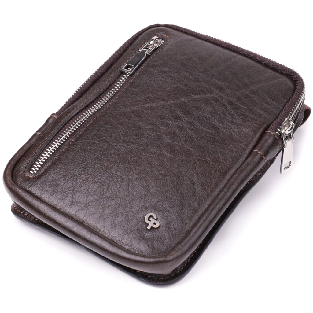 Сумка Grande Pelle Бананка з гладкої натуральної шкіри Коричнева (22880) - зображення 6