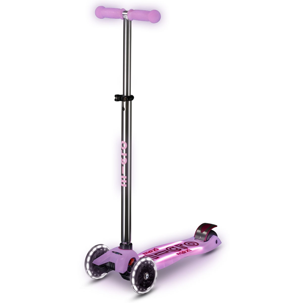 Самокат Micro Maxi Deluxe Glow LED Plus Сяйнисто-пурпуровий (MMD378) - зображення 1