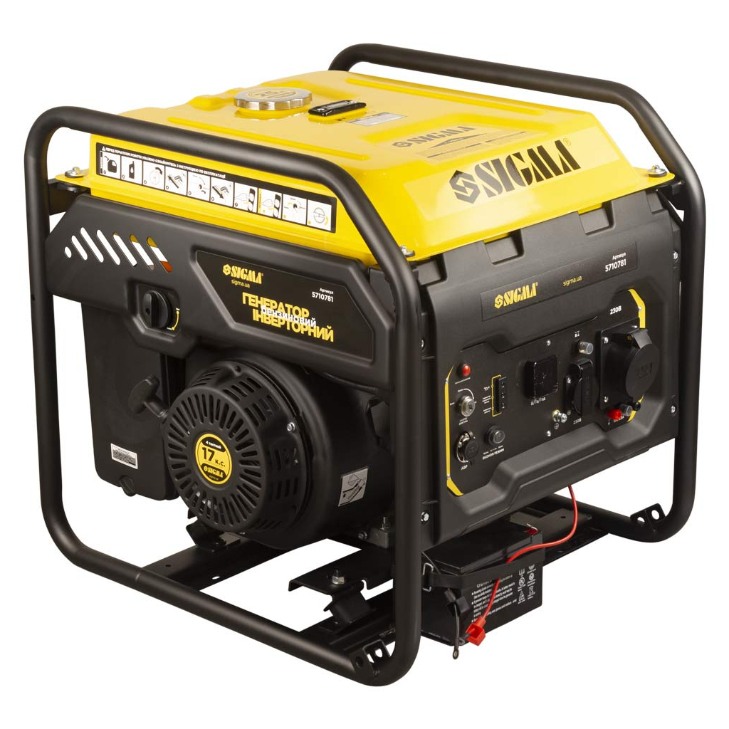 Генератор Sigma інверторний, 7.5/8.0kW, 25л, з виведенням під АВР (5710781) - зображення 8