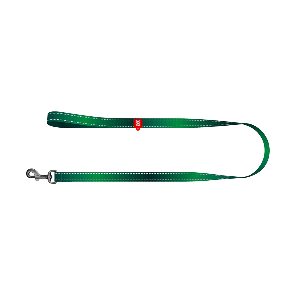 Повідець для собак WAUDOG Nylon Mono світловідбивний L-XXL 25 мм, 300 см, зелений (464518) - зображення 2