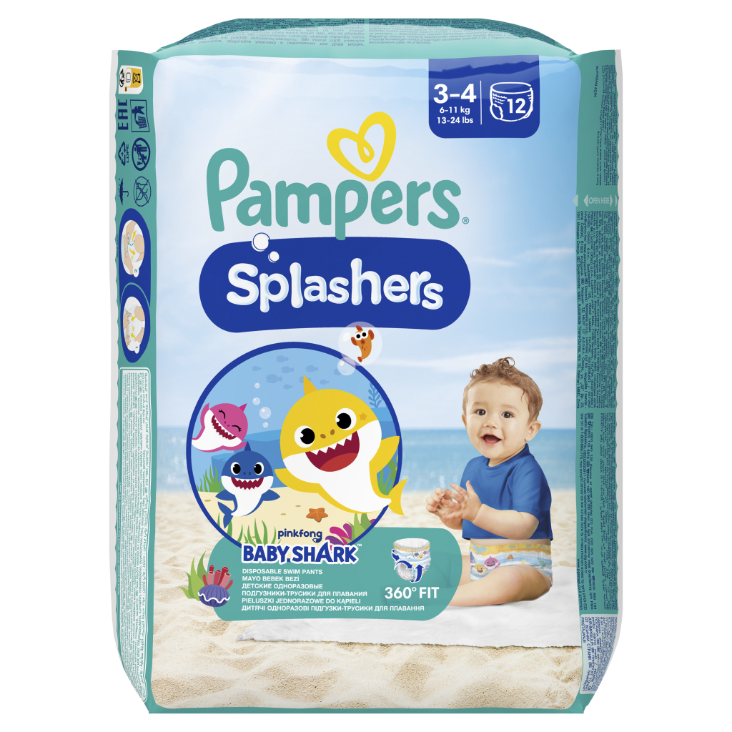 Підгузки Pampers для плавання Splashers Розмір 3-4 (6-11 кг) 12 шт (8001090698346) - зображення 2