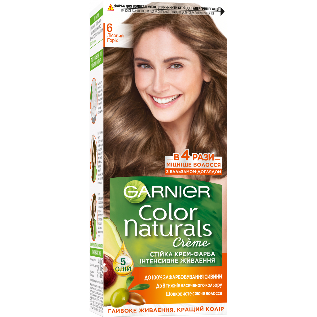 Фарба для волосся Garnier Color Naturals 6 Лісовий горіх 110 мл (3600540676757) - зображення 1