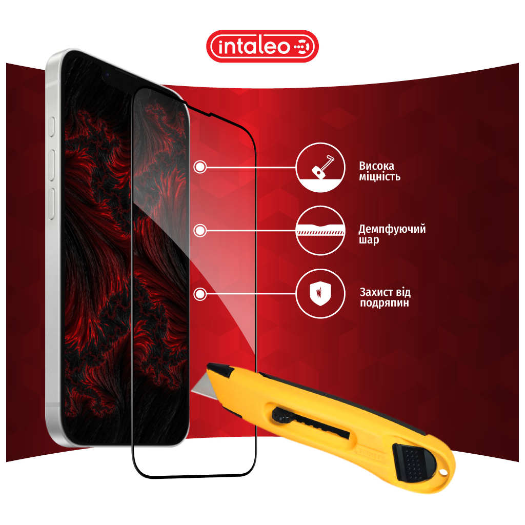 Скло захисне Intaleo Full Glue Apple iPhone 16E Black (1283126614316) - зображення 5
