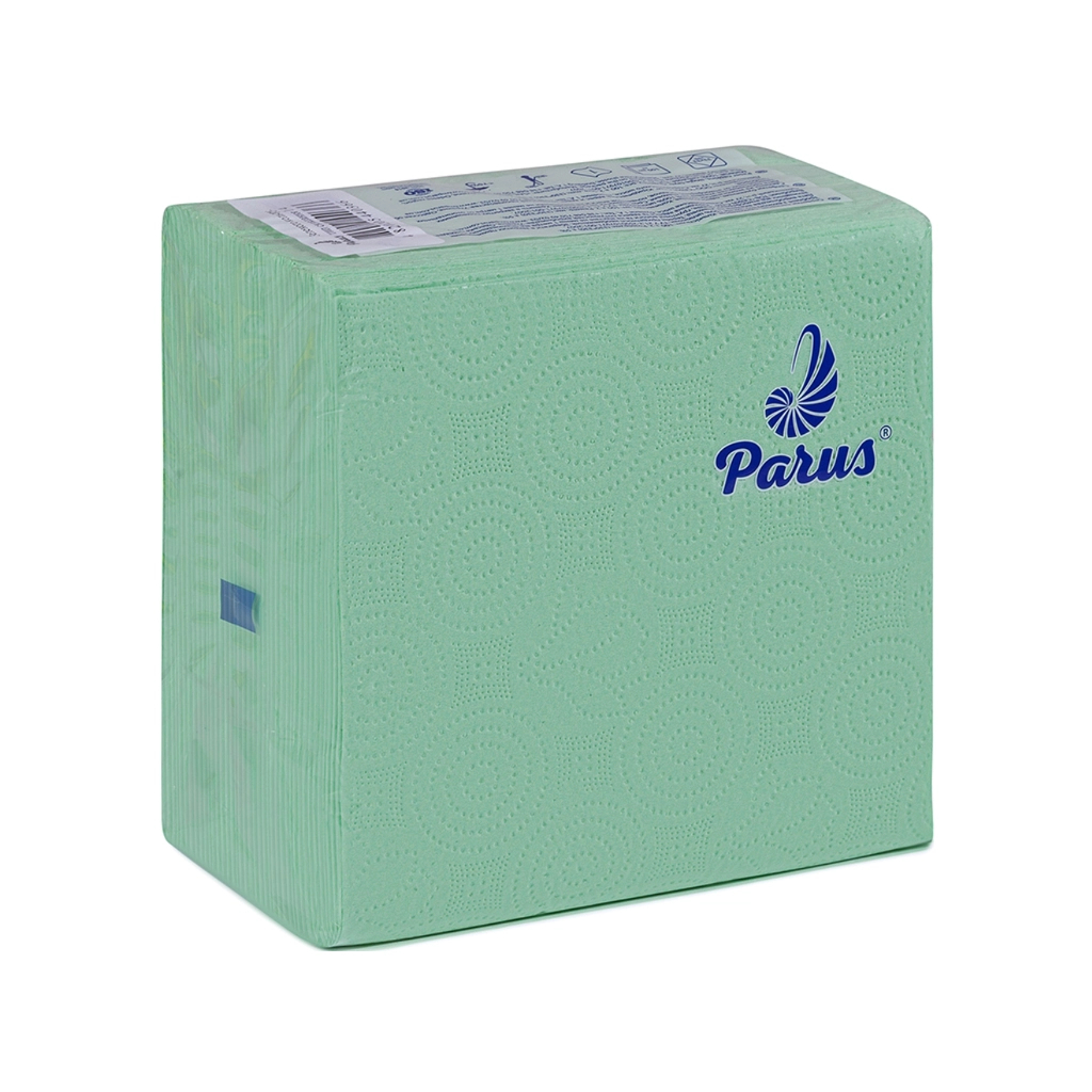 Серветки столові Parus 1 шар 33х33 см Зелені 100 шт. (4820205440366) - изображение 1