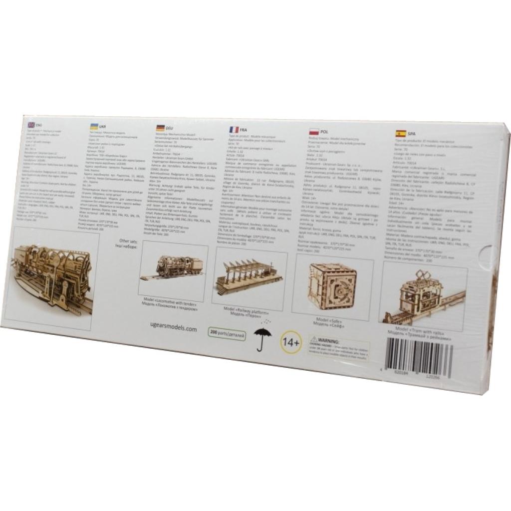 Збірна модель Ugears механічний Рейки з переїздом (70014) - изображение 5