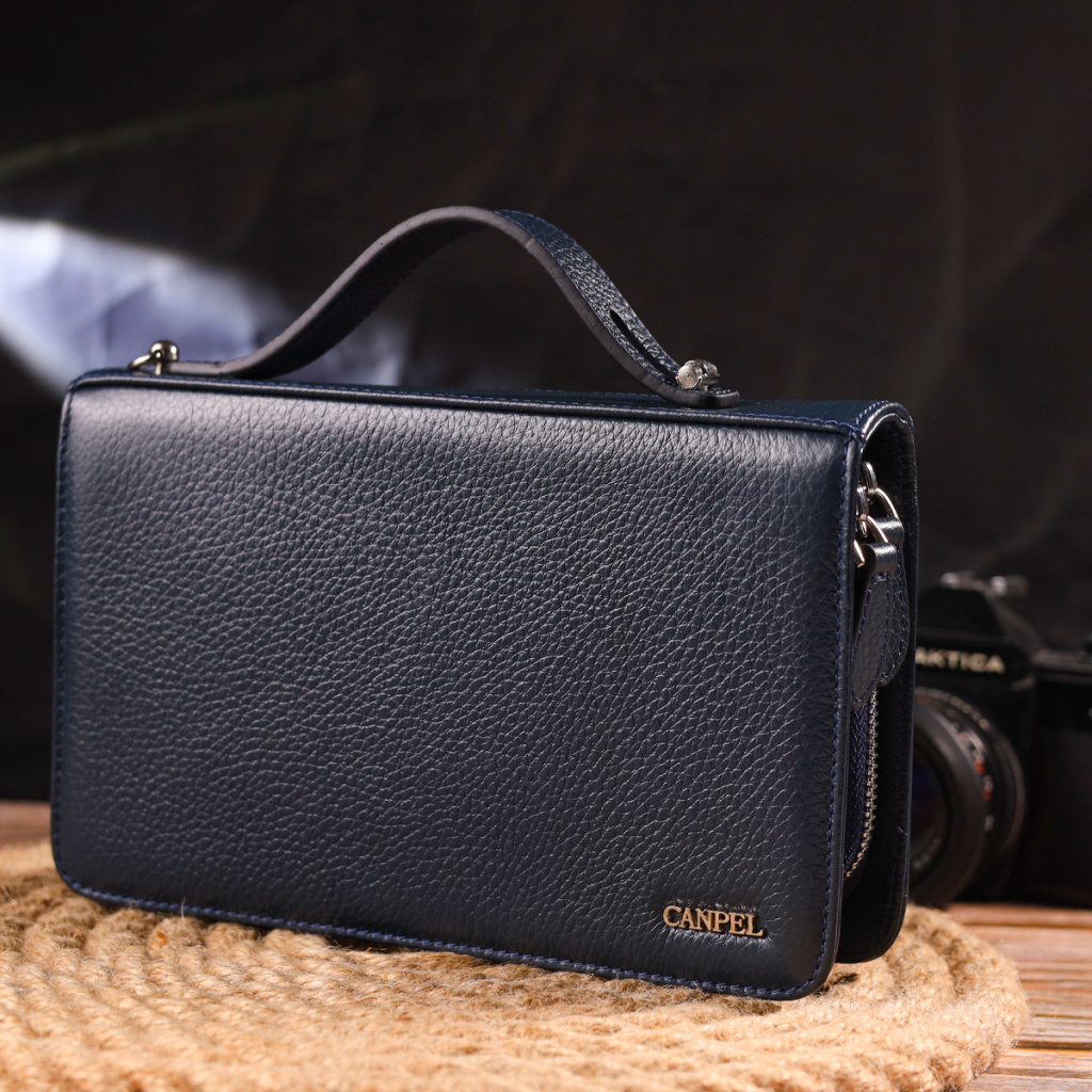 Сумка Canpellini З натуральної шкіри Синя (21568) - зображення 10