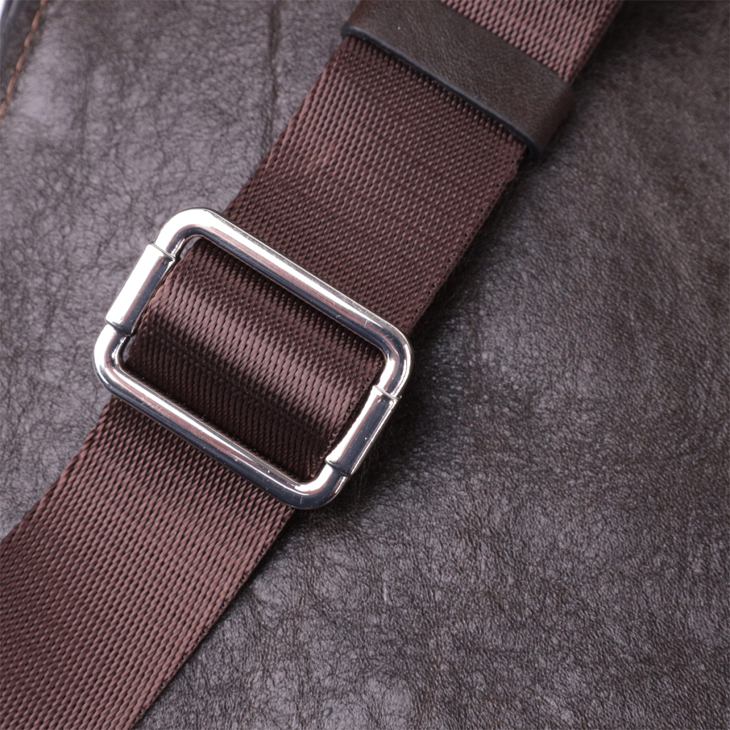 Сумка Grande Pelle Бананка з гладкої натуральної шкіри Коричнева (22880) - зображення 7