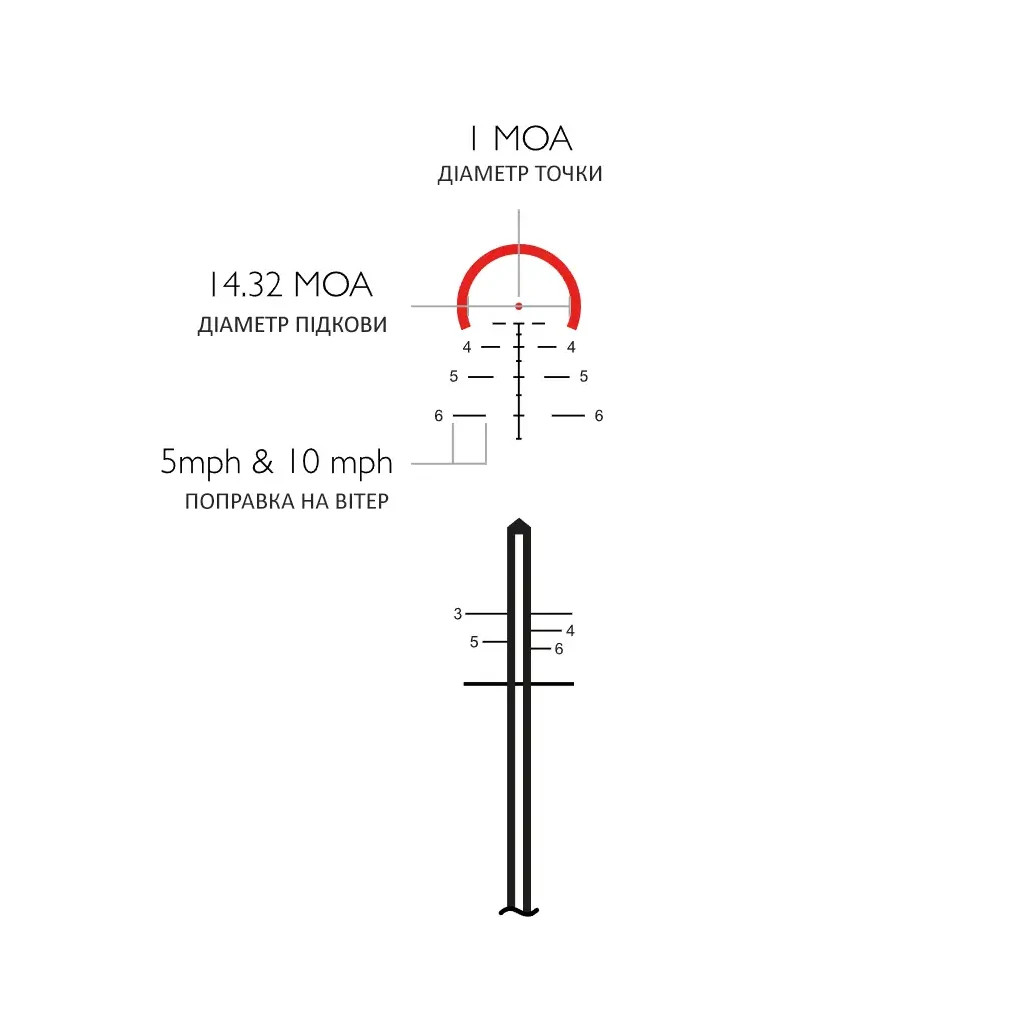 Оптичний приціл Hawke Vantage 30 WA 1-8х24 сітка Tactical BDC - 5.56 з підсвічуванням (14402) - зображення 5