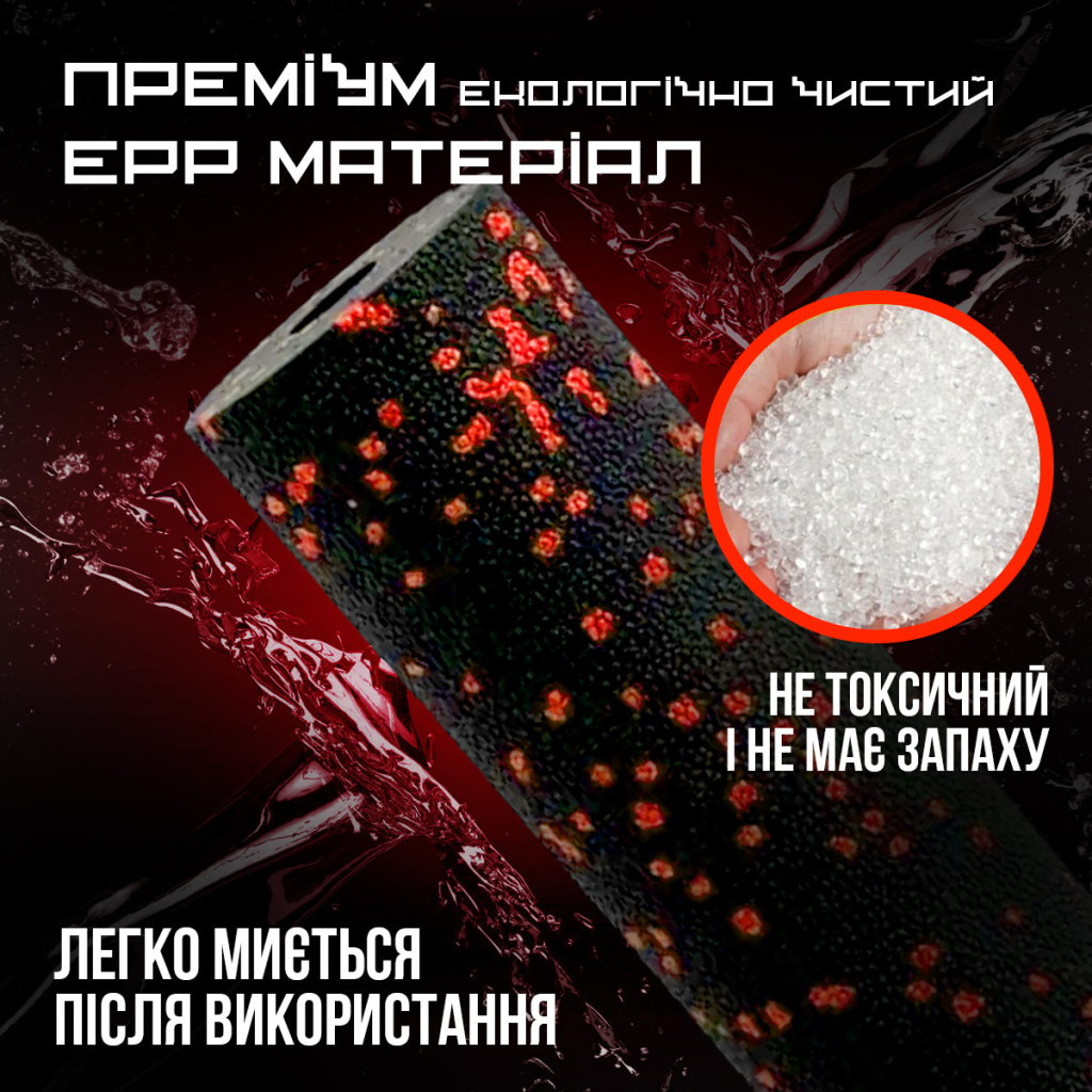 Масажний ролик PowerPlay PP-4346 Mini EPP Foam Roller 15x5,3см Чорно/Червоний (PP_4346_Red_(15*5)) - зображення 7