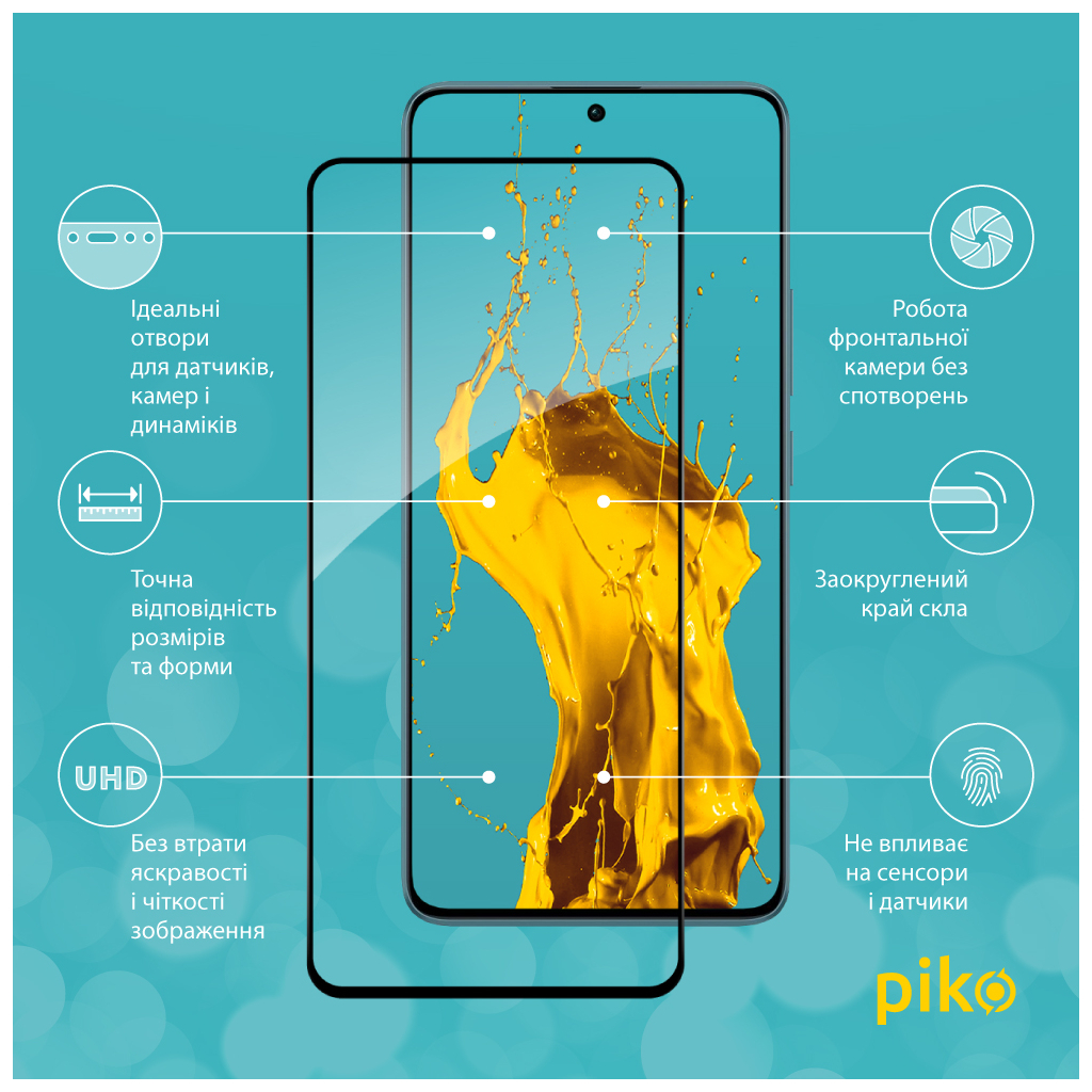 Скло захисне Piko Full Glue Xiaomi Redmi Note 13 Pro 5G Black (1283126584008) - зображення 2