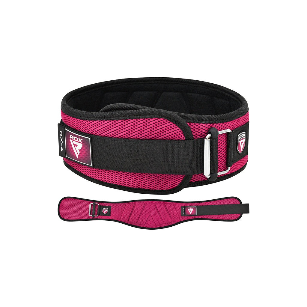 Атлетичний пояс RDX RX4 EVA Curve неопреновий Pink XS (WBE-RX4P-XS) - зображення 1