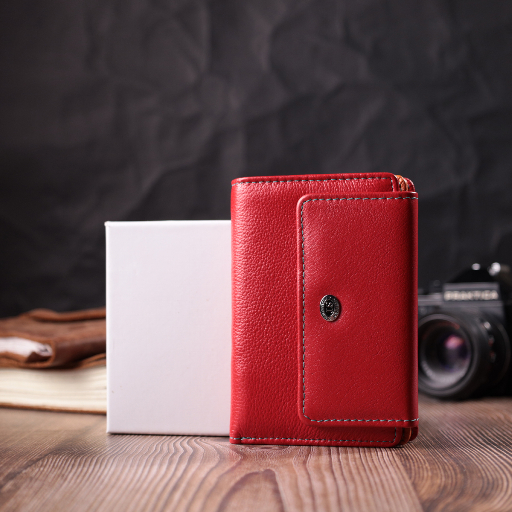 Гаманець ST Leather З натуральної шкіри Червоний (22503) - зображення 11