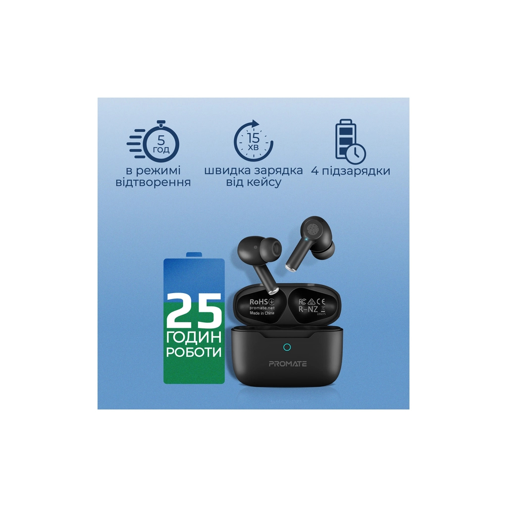 Навушники Promate ProPods Black (propods.black) - зображення 7