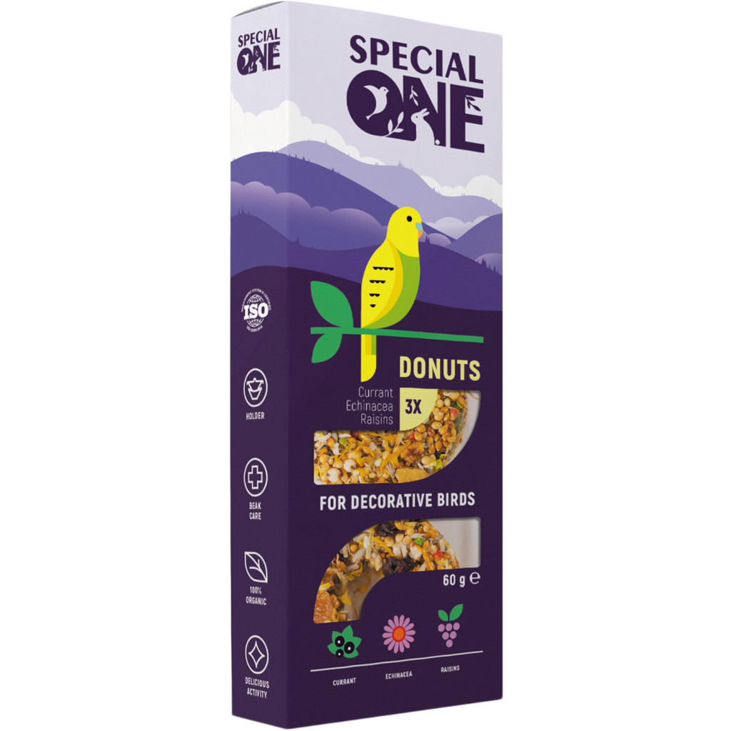 Ласощі для птахів Special One Смородина, ехінацея, виноград для декоративних птахів 60 г (4823082425181) - зображення 1
